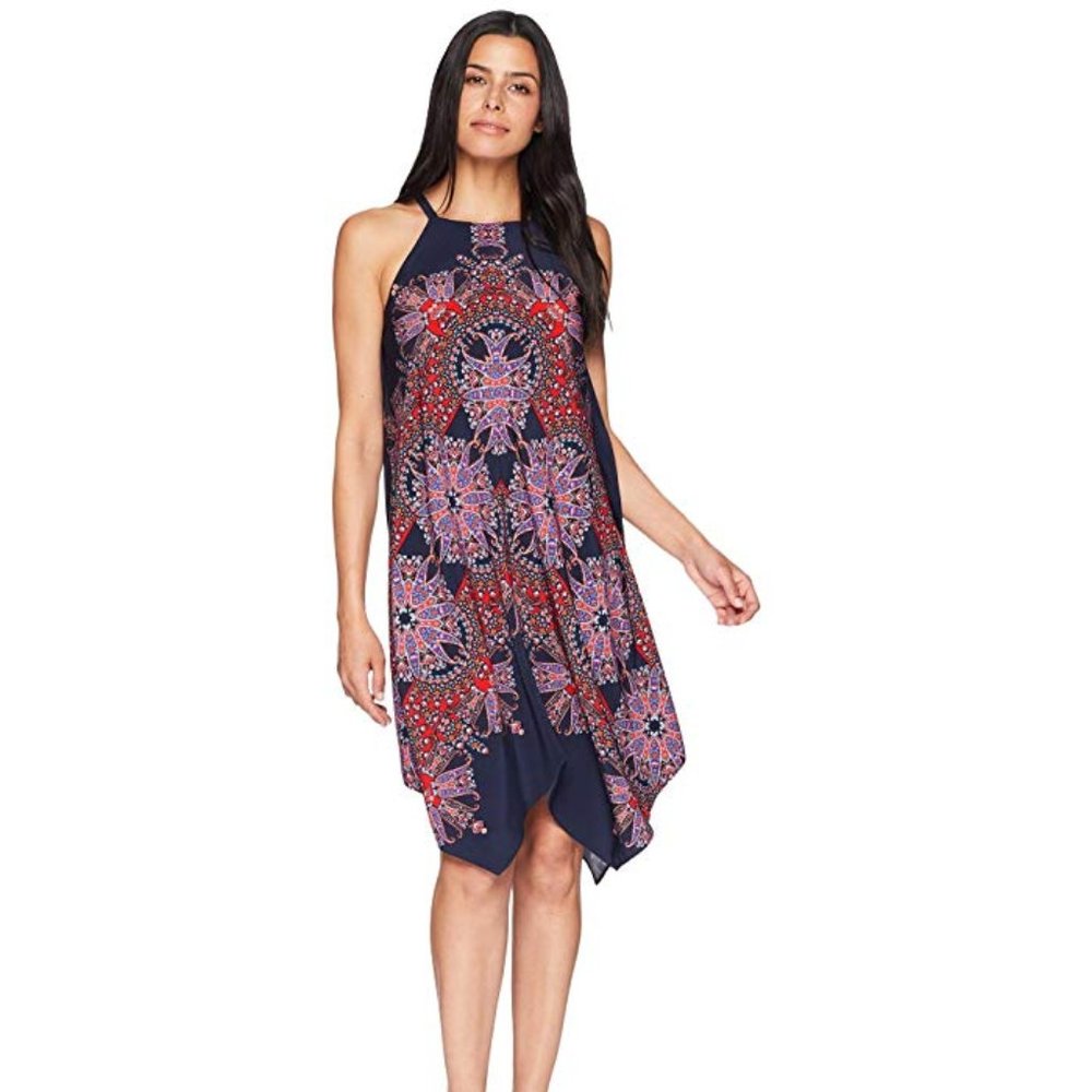 NEW Maggy London Paisley Hanky Hem Fit & Flare